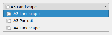 QgsLayoutComboBox in the expanded state