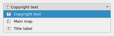 QgsLayoutItemComboBox in the expanded state