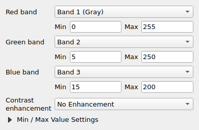 QgsMultiBandColorRendererWidget